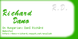 richard dano business card